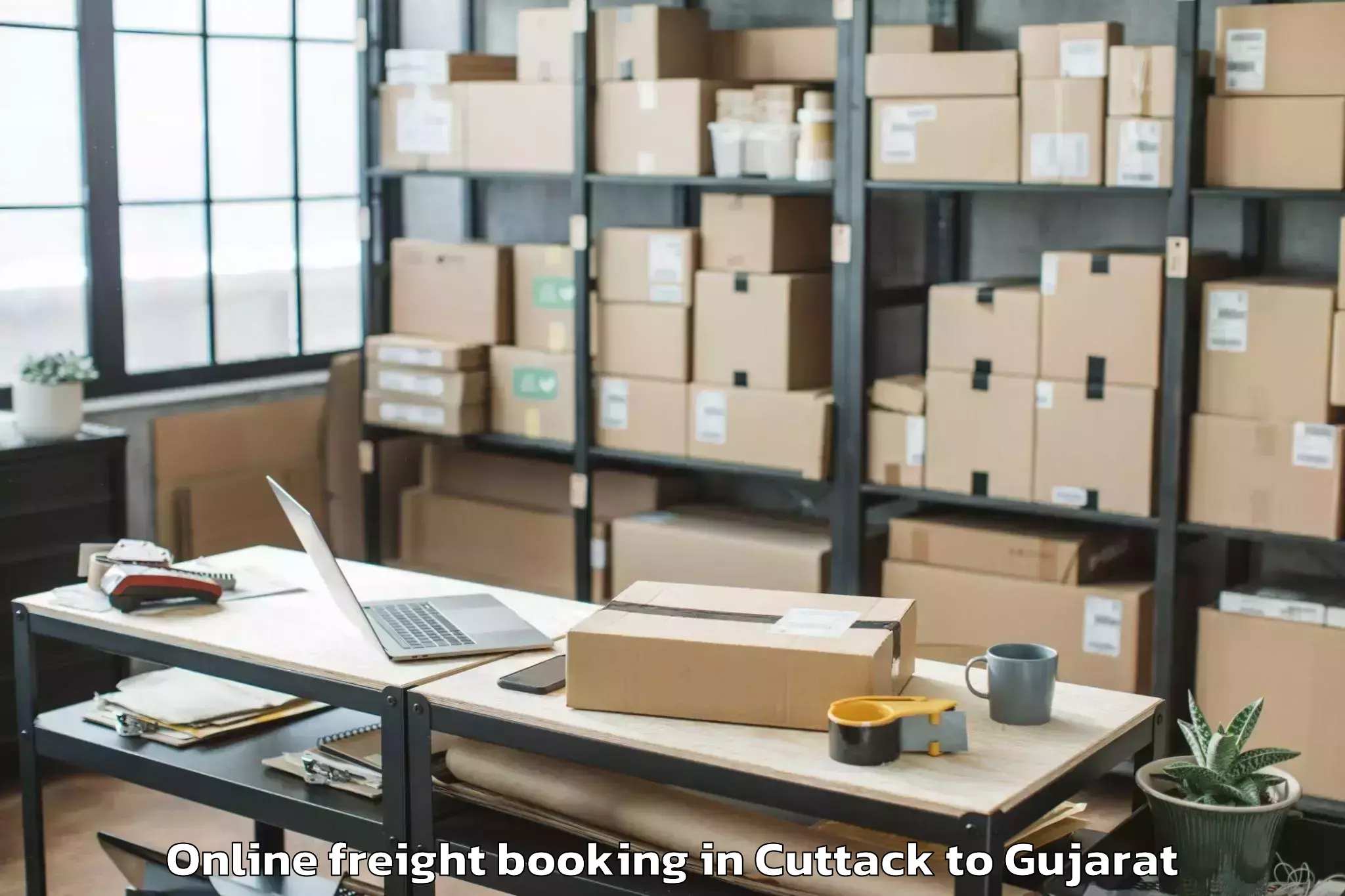 Affordable Cuttack to Tilakvada Online Freight Booking